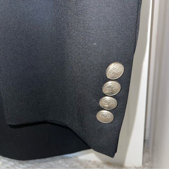 HART SCHAFFNER MARX GOLD Black  Sport Coat Blazer Jacket 42L - Picture 3 of 9